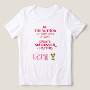 CAMISETA TRIBLENDA ROJO CARMESÍ BLANCO GRÁFICO MUJERES AMBICIOSAS