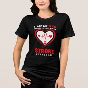 Camiseta Triblenda Rojo Por Accidente Cerebrovascular De Mi Suegra