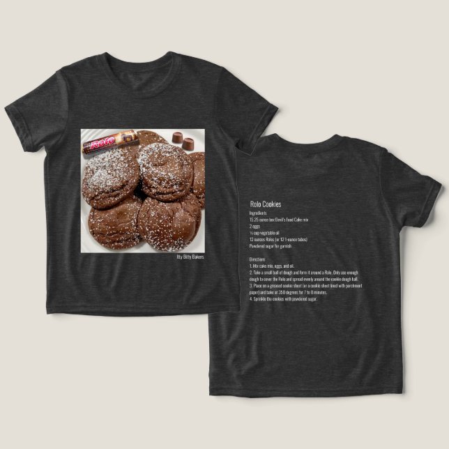 Camiseta Triblenda Rolo Cookies (Diseño Anverso y Reverso)
