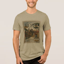 Camiseta Triblenda Roma Passeggiata Stamp Art | Regalo de viaje a Ita