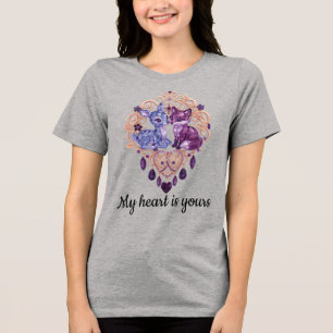 Camiseta Triblenda Romantic Crystal Animals Custom Couple