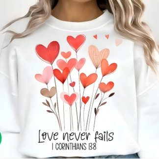 Camiseta Triblenda Romantic Heart Bouquet Valentine’s Women's 