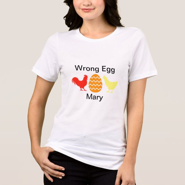 Camiseta Triblenda Rooster, Huevo de Pascua, Pollo (Anverso)