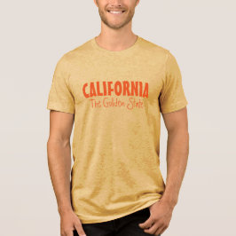 Camiseta Triblenda ropa con texto personalizado de CALIFORNIA