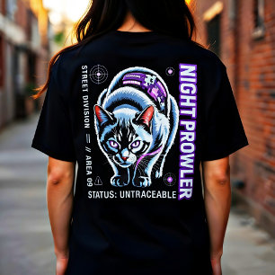 Camiseta Triblenda Ropa de calle de gato cyberpunk regalo para jugado