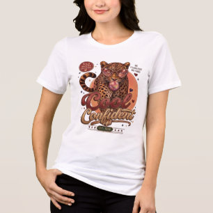 Camiseta Triblenda Ropa de calle Retro Leopardo Cool Confidente