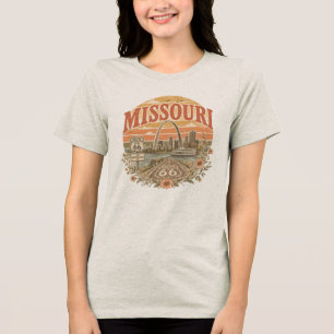 Camiseta Triblenda Ropa de la puerta de la carretera madre retro vint