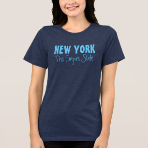 Camiseta Triblenda ropa de texto personalizado de NUEVA YORK