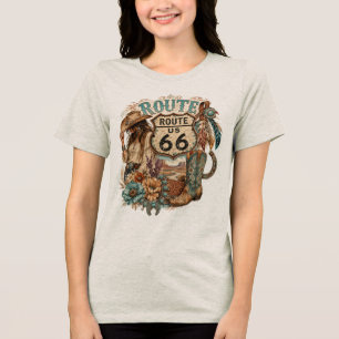 Camiseta Triblenda Ropa de Vaquera Occidental Boho Madre Carretera