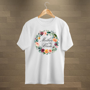 Camiseta Triblenda Rosa Flor Corona Floral Otoño Bride Madre