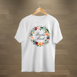 Camiseta Triblenda Rosa Flor Floral Corona de Otoño Florista para Dam