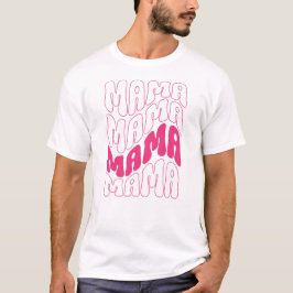 Camiseta Triblenda Rosa Retro Groovy dulce mamá Día de la Madre