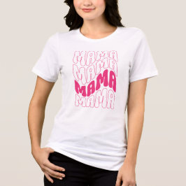 Camiseta Triblenda Rosa Retro Groovy dulce mamá Día de la Madre