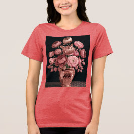 Camiseta Triblenda Rosa Rosas de óvulos de oro con camiseta triple me