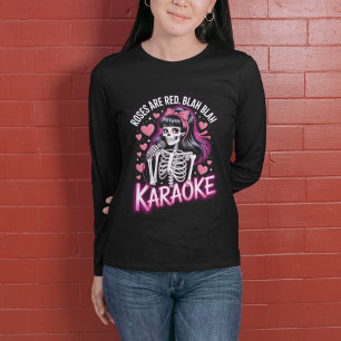 Camiseta Triblenda Rosas Son Rojas Blah Blah Karaoke Anti San Valentí
