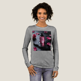 Camiseta Triblenda Rose Noir Lujo Aseo Facial Estético Manga Larga T-