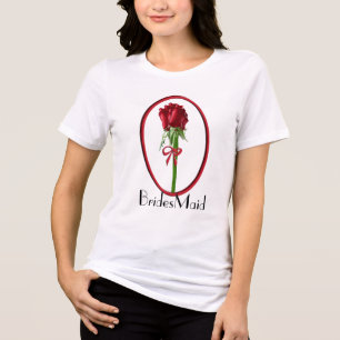 Camiseta Triblenda Roses rojos noviasCamiseta doméstica