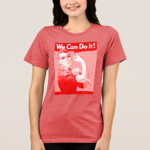 Camiseta Triblenda Rosie la remachadora rosa "¡Podemos hacerlo!"