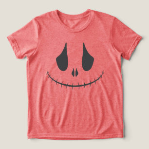 Camiseta Triblenda Rostro de calabaza tallada sonriente