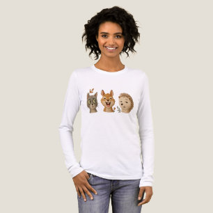 Camiseta Triblenda Rostros Caprichosos del Bosque – Cute Animales Bor