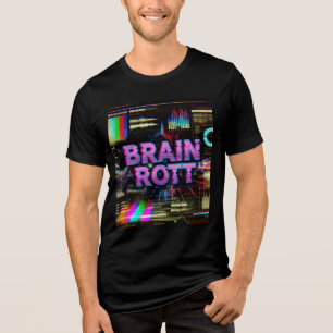 Camiseta Triblenda Rotación del cerebro   Estética Digital Glitch