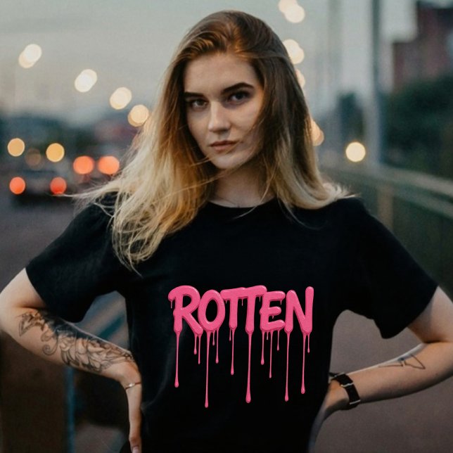 Camiseta Triblenda ROTTEN Drip Font Typography (Subido por el creador)