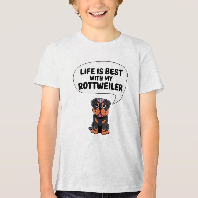 Camiseta Triblenda Rottweiler (Anverso)