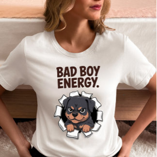 Camiseta Triblenda Rottweiler de Energía de Chico Malo