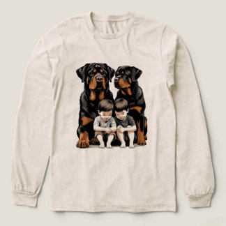 Camiseta Triblenda Rottweiler - Rottweilers Loyal Guardians Of Kids