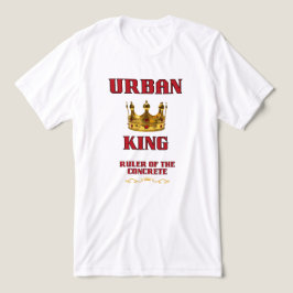 CAMISETA TRIBLENDA ROYALTY, URBAN KING MEN'S WHITE TRI-BLEND 
