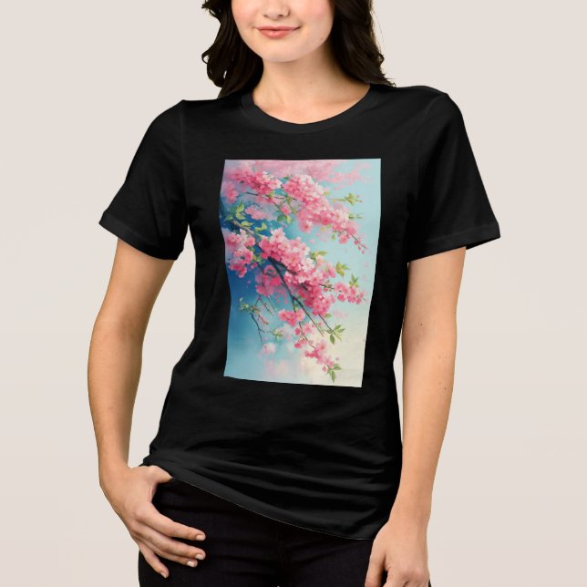 Camiseta Triblenda Rubor Sakura de primavera (Anverso)
