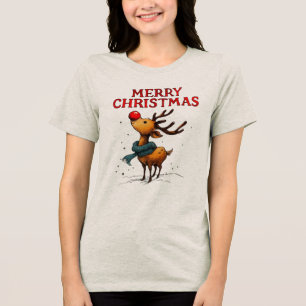 Camiseta Triblenda Rudolph en la nieve – Edición Feliz Navidad