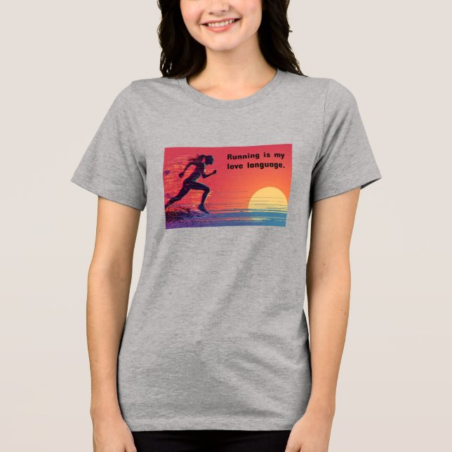 Camiseta Triblenda Running is my love language (Anverso)