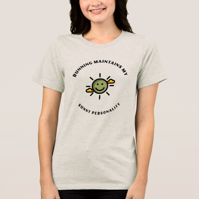 Camiseta Triblenda Running maintains my sunny personality T-Shirt Tri (Anverso)