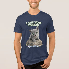 Camiseta Triblenda Russian Blue Kitten – I See You Human