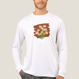 Camiseta Triblenda Rustic floral design on brown background