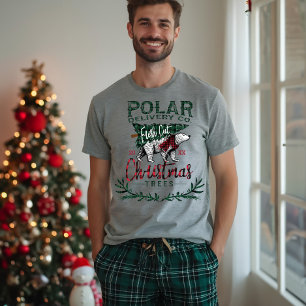 Camiseta Triblenda Rustic Polar Delivery Co Fresh Cut Christmas Tree