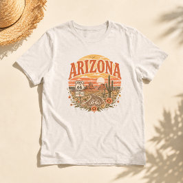 Camiseta Triblenda Ruta 66 de Arizona Atardecer Desértico Vintage