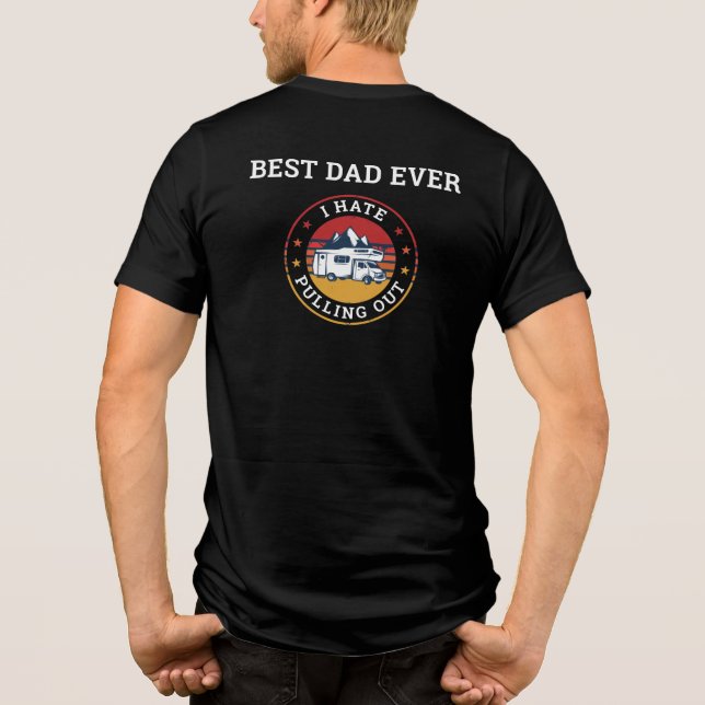 Camiseta Triblenda RV Camping Padres Día Personalizado Mejor Papá (Reverso)