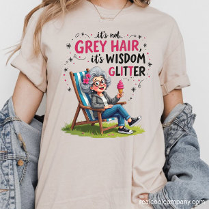 Camiseta Triblenda Sabiduría Divertida de Abuela con Brillo