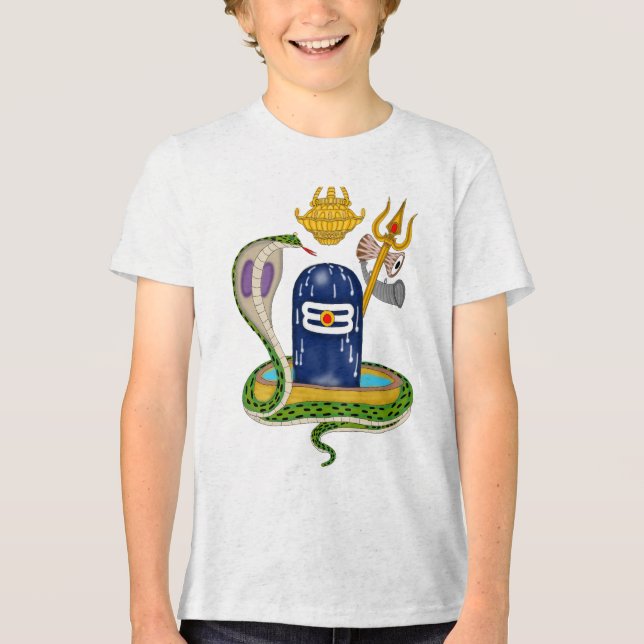 Camiseta Triblenda Sacred Shivlingam – Divine Mahadev Spiritual T-Shi (Anverso)