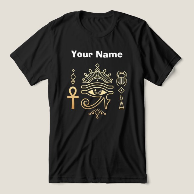 Camiseta Triblenda Sacred Symbols of Egypt Ankh Eye of Horus T-Shirt (Diseño delantero )