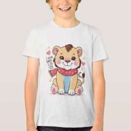 Camiseta Triblenda Sad Lion Cub - Suave Pastel Llorando Camiseta De L