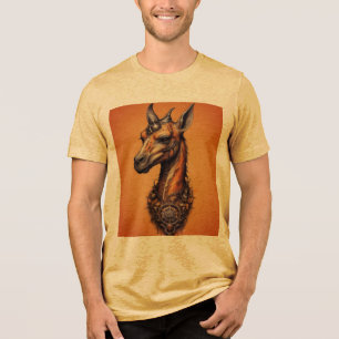Camiseta Triblenda "Safari Steampunk: La aventura de la jirafa Naranj