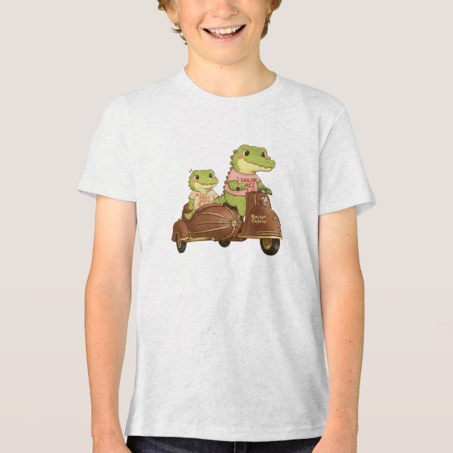 Camiseta Triblenda Sailor Ace and First Mate Gator Duo - Retro Advent (Anverso)