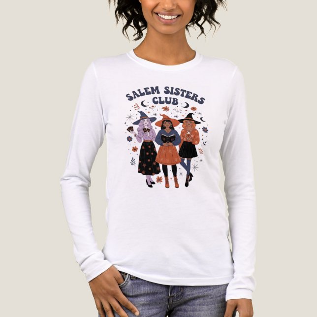 Camiseta Triblenda Salem Sisters Club Halloween T-Shirt (Anverso)