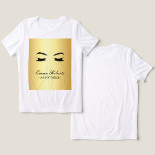 Camiseta Triblenda Salón de Belleza Golden Lashes & Brow