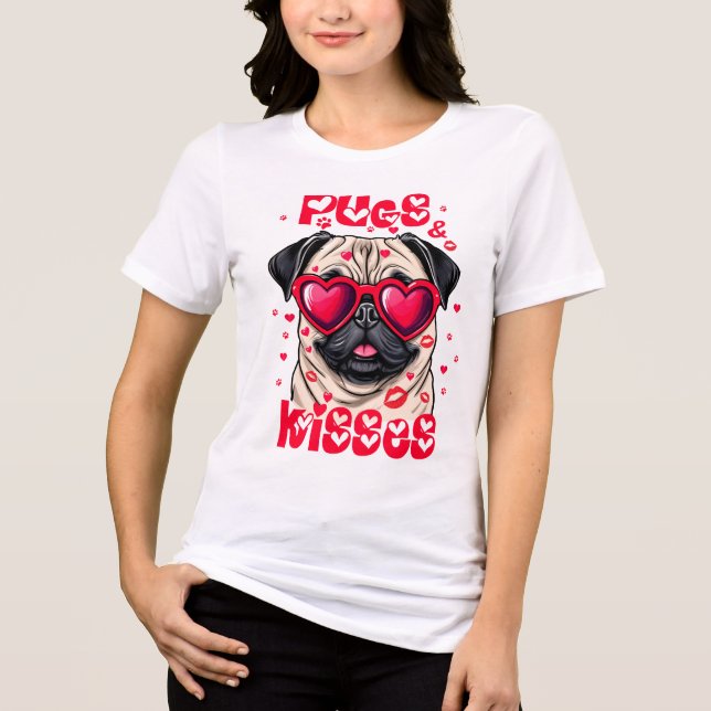 Camiseta Triblenda Saltos y besos el día de San Valentín perro amante (Anverso)