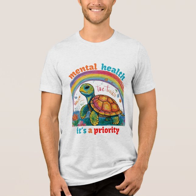 CAMISETA TRIBLENDA SALUD MENTAL, ES UNA PRIORIDAD (Anverso)
