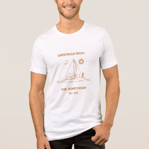 Camiseta Triblenda Saludos desde nuestra luna de miel de lujo boda